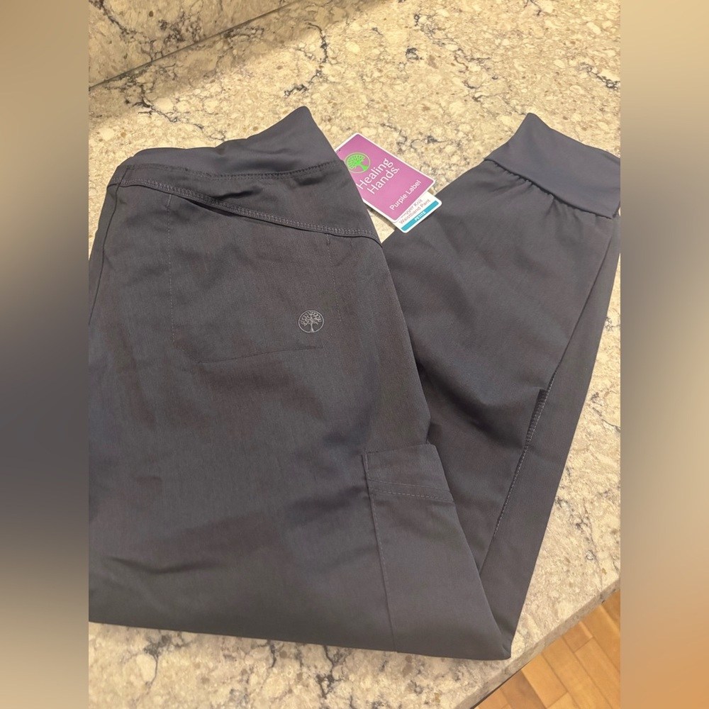 Healing Hands women’s Charcoal petite scrub Joggers